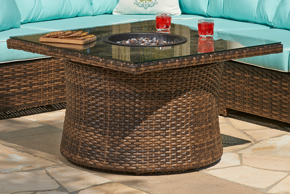Resort Wicker Fire Pit Box