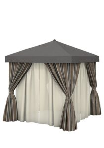 12’X12′ CABANA NO VENT WITH SHEERS
NS012A238SH
SPEC SHEET