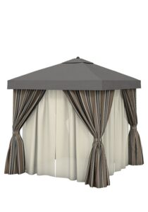 12’X12′ CABANA WITH VENT & SHEERS
NS012A238VSH
SPEC SHEET
