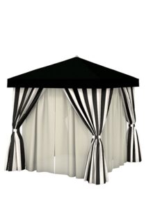 8’X8′ CABANA NO VENT WITH SHEERS
NS008A238SH
SPEC SHEET